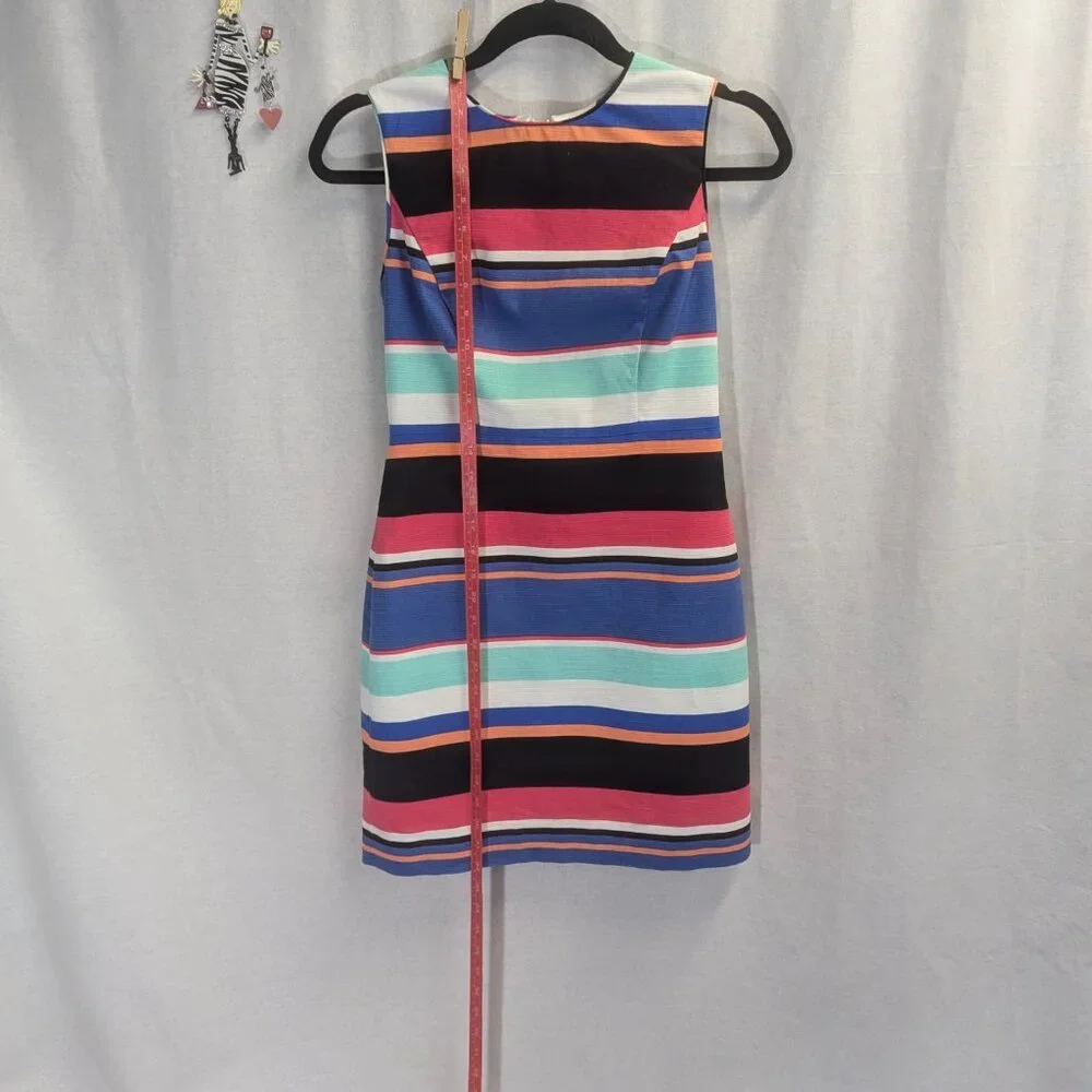 Kate Spade Tropical Stripe Mariam Dress, Fully Lined, Gold Zipper, Size 2